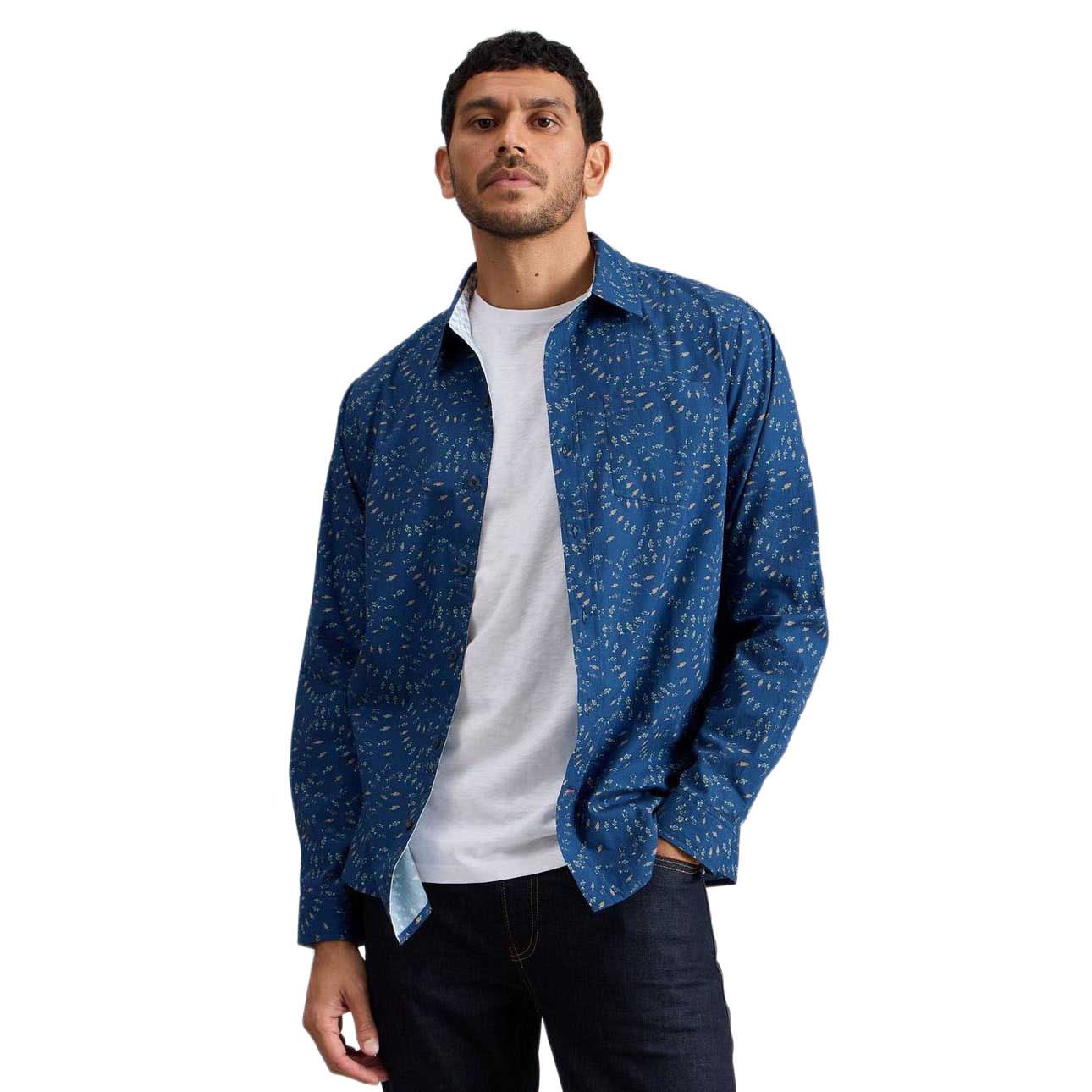 White Stuff Finsbury Swim Fish Print Shirt